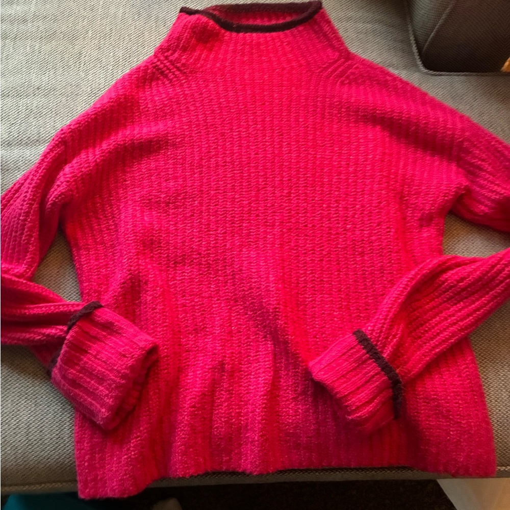 Anthropologie Fuchsia Turtleneck Sweater